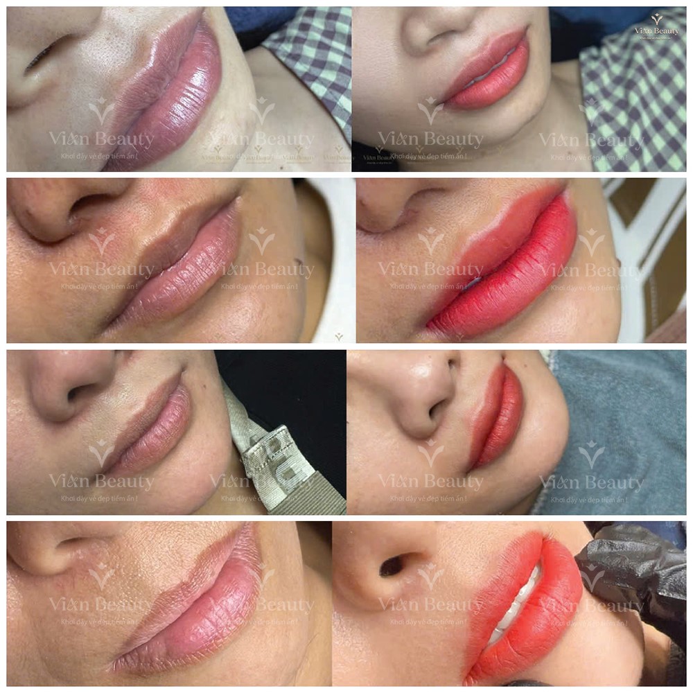 Bảng giá điêu khắc mày môi tại Vian Beauty, chất lượng ra sao? 4 phun moi vian